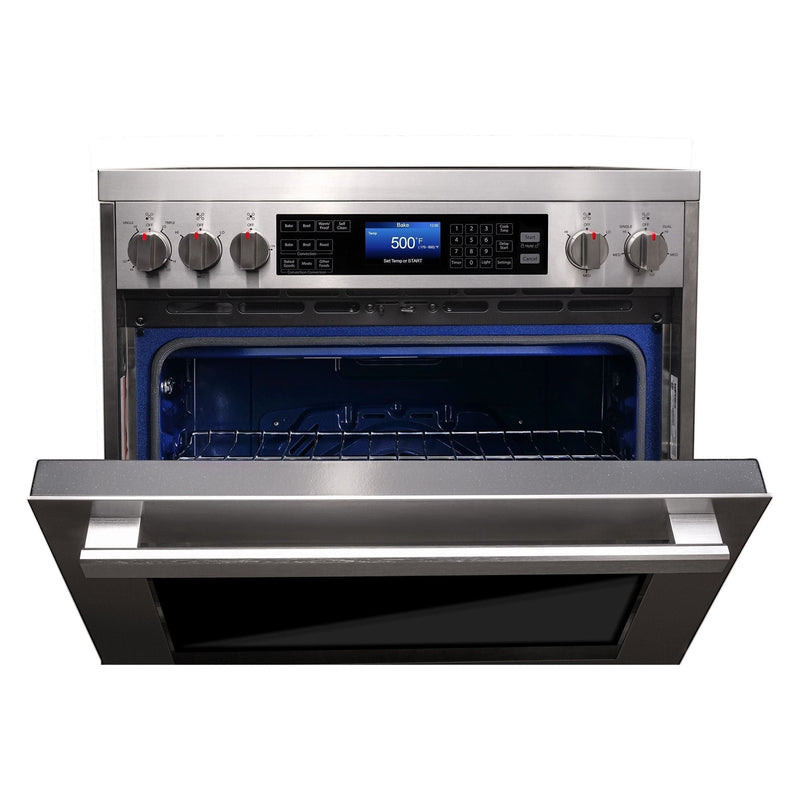 Cosmo Commercial-Style 30'' 5 cu. ft. Single Oven Electric Range with 7 Function Convection Oven in Stainless Steel COS-305AERC