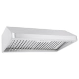 Cosmo QB90 36 in. Under Cabinet Range Hood with Push Button Controls, Permanent Filters, LED Lights, Convertible from Ducted to Ductless (Kit Not Included) in Stainless Steel COS-QB90