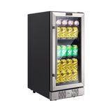 Empava 15 Inch 3 Cu. Ft. 84 Cans Wine Cooler Undercounter Mini Fridge BR01S