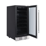 Empava 15 Inch 3 Cu. Ft. 84 Cans Wine Cooler Undercounter Mini Fridge BR01S