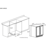 Empava 24 Dual Zone Wine Cooler & Beverage Fridge BR03D