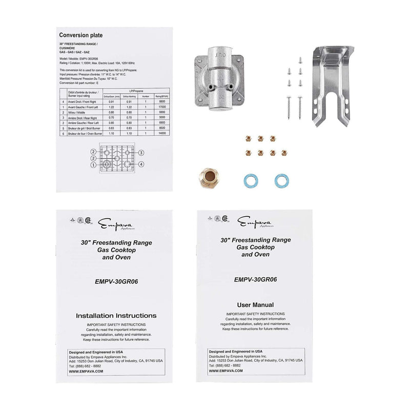 Empava 30 Inch Freestanding Range Gas Cooktop And Oven  30GR06