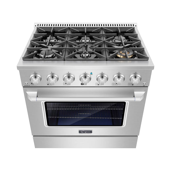 Empava 36 In. Pro-Style Slide-In Single Oven Gas Range 36GR08