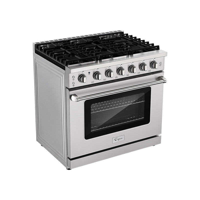 Empava 36 in. Pro-Style Slide-in Single Oven Gas Range 36GR11