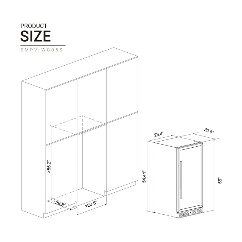 Empava 55 Tall Wine Refrigerator WC05S