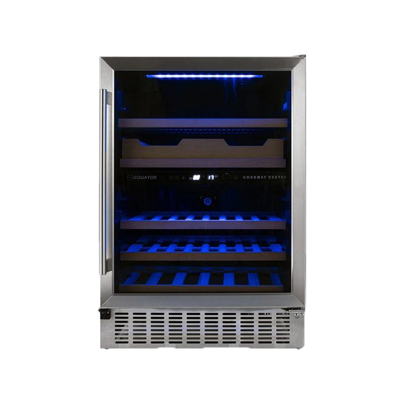 Equator  24 43-Bottle Dual-Zone Stainless Steel Freestanding/Built-in Wine and Beverage Center GC 43