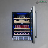 Equator  24 43-Bottle Dual-Zone Stainless Steel Freestanding/Built-in Wine and Beverage Center GC 43