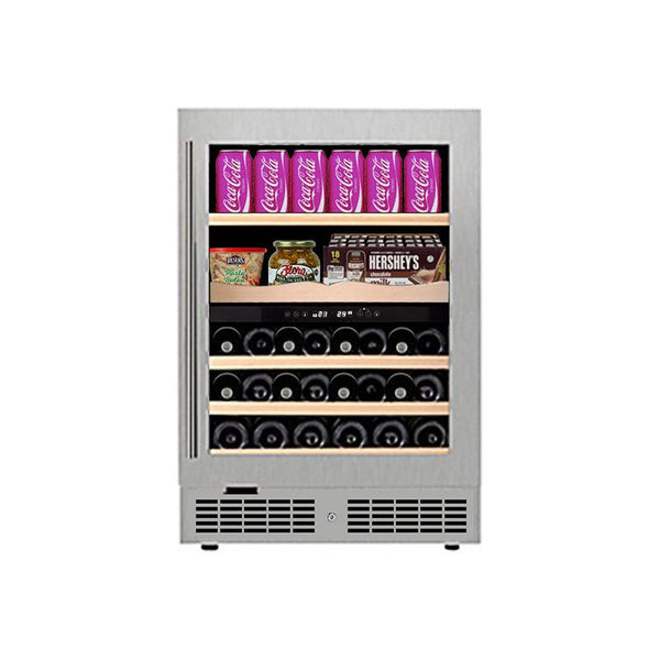 Equator  24 43-Bottle Dual-Zone Stainless Steel Freestanding/Built-in Wine and Beverage Center GC 43