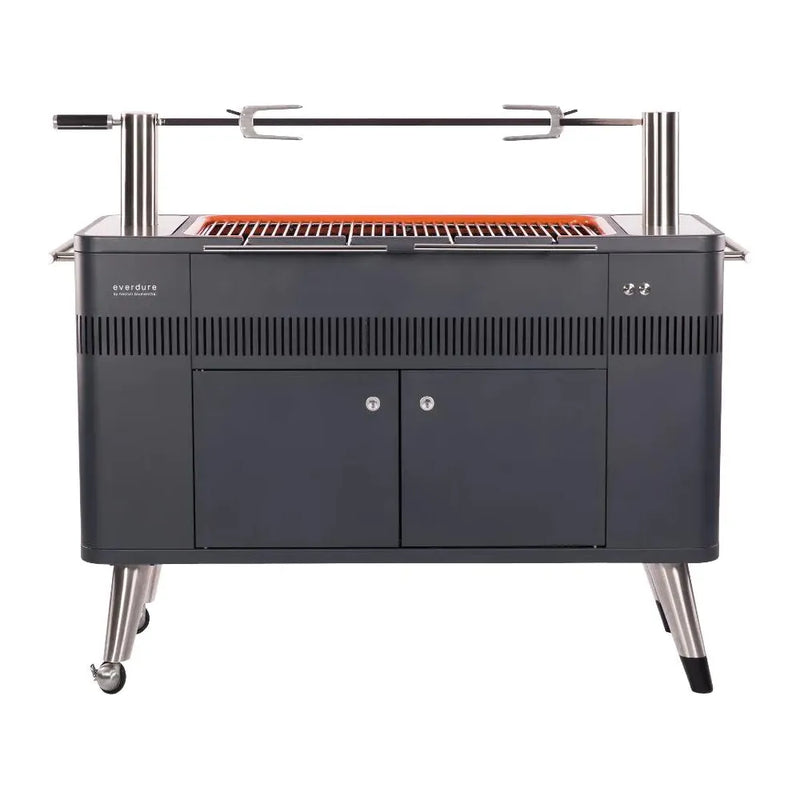 Everdure HUB 54-Inch Charcoal Grill with Rotisserie & Electronic Ignition HBCE2BUS