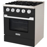 Hallman 30 In. Gas Range, Matte Graphite with Chrome Trim - Bold Series, HBRG30CMMG