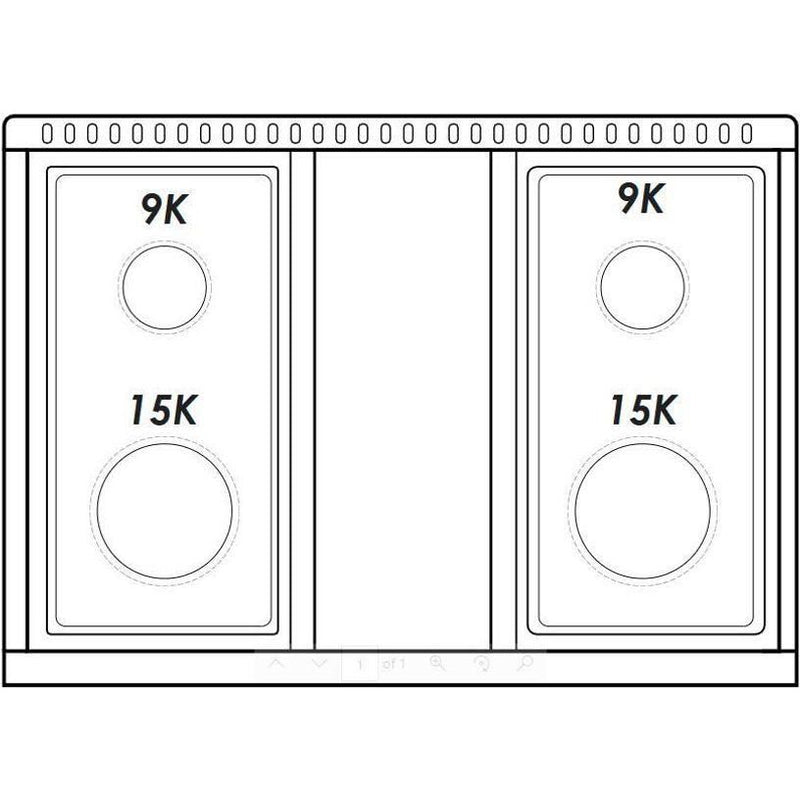 Hallman 30 In. Gas Range, White with Chrome Trim - Bold Series, HBRG30CMWT