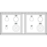 Hallman 48 In. Gas Range, Antique White with Chrome Trim - Bold Series, HBRG48CMAW