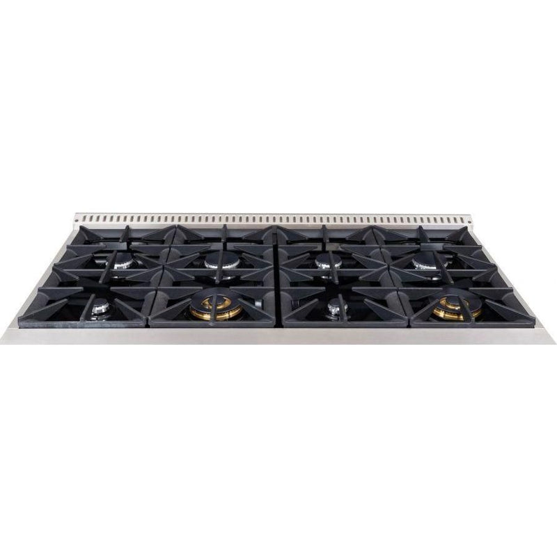 Hallman 48 In. Gas Range, Black Titanium with Chrome Trim - Bold Series, HBRG48CMBT