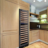 KingsBottle 24 Built-In/Freestanding Wine Cooler With Glass Door and Stainless Steel Trim