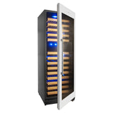 KingsBottle 24 Built-In/Freestanding Wine Cooler With Glass Door and Stainless Steel Trim