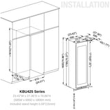 KingsBottle 24 Built-in Upright Wine & Beverage Cooler Combo With Low-E Glass