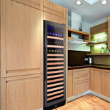 KingsBottle 24 Built-In Wine Cooler Cabinet with Stainless Steel Trim