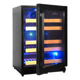 KingsBottle 24 In. Built-In/Under Counter Wine Cooler with Dual Zone Temperature Control