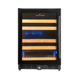 KingsBottle 24 In. Built-In/Under Counter Wine Cooler with Dual Zone Temperature Control