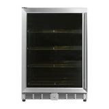 KingsBottle 24 Inch Built-In Beverage Cooler Fridge with Energy Efficient Compressor