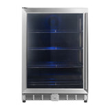 KingsBottle 24 Inch Built-In Beverage Cooler Fridge with Energy Efficient Compressor