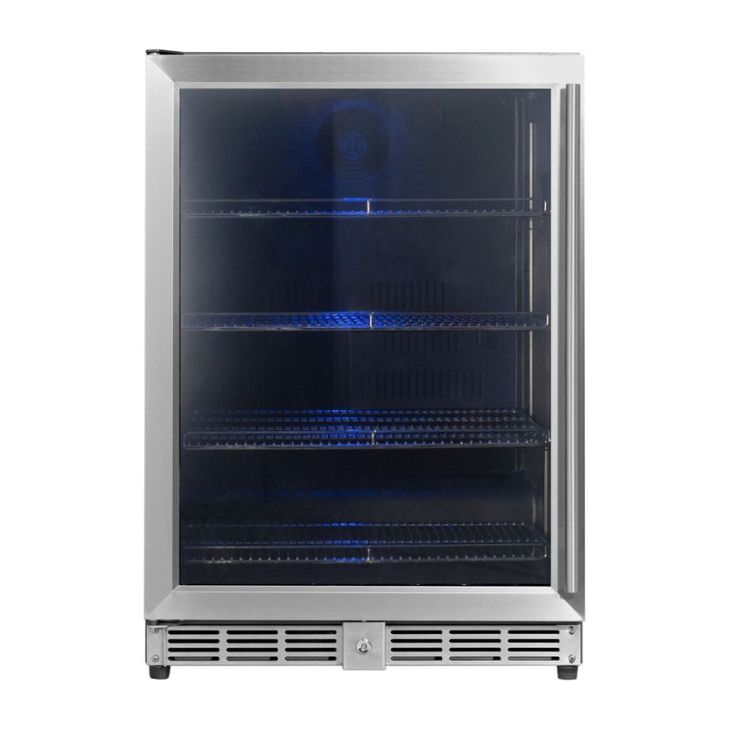 KingsBottle 24 Inch Built-In Beverage Cooler Fridge with Energy Efficient Compressor