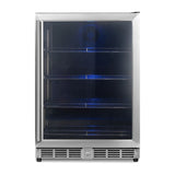 KingsBottle 24 Inch Built-In Beverage Cooler Fridge with Energy Efficient Compressor