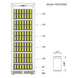 KingsBottle 24 Large Built-in/Freestanding Beverage Refrigerator With Low-E Glass Door