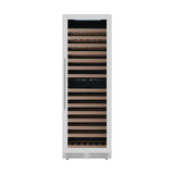 KingsBottle 24 Large Built-in/Freestanding Dual Zone Wine Cooler with Frameless Black Glass Door