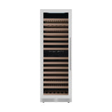 KingsBottle 24 Large Built-in/Freestanding Dual Zone Wine Cooler with Frameless Black Glass Door