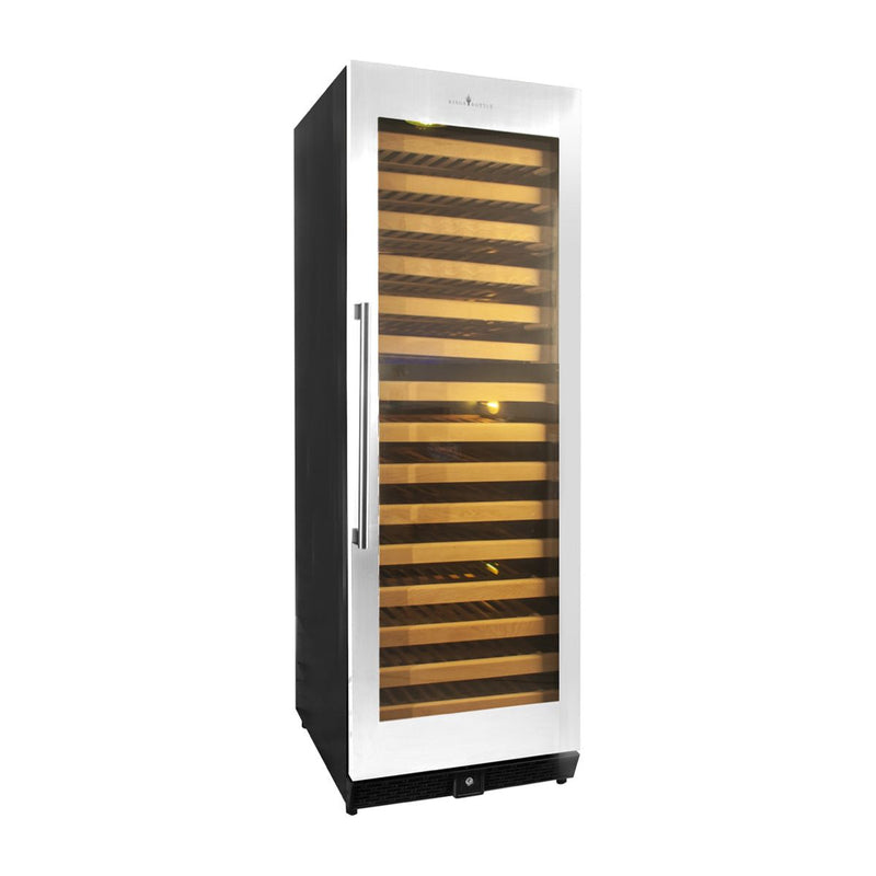 KingsBottle 24 Large Built-In Wine Cooler Refrigerator with UV Protection Technology