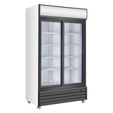 KingsBottle 45 Freestanding Double Sliding Door Beverage Cooler Refrigerator