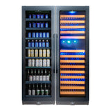 KingsBottle 72 Built-In/Freestanding Triple Zone Beverage and Wine Cooler With Glass Door