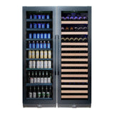 KingsBottle 72 Built-In/Freestanding Wine and Beverage Cooler with Lock KBU170BW2-SS