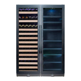 KingsBottle 72 Built-In/Freestanding Wine and Beverage Cooler with Lock KBU170BW2-SS