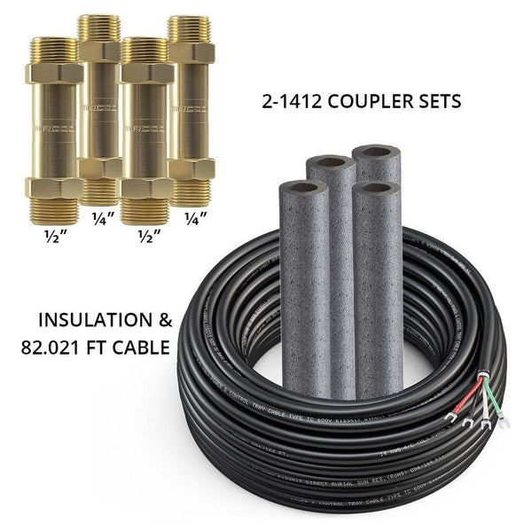 MRCOOL DIY 75ft 1/4 x 1/2 Line Set for DIY 9K, 12K, 18K Indoor, 4th Generation