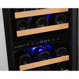 Smith & Hanks 15 Inch Built-In/Freestanding Dual Zone Wine Fridge with Stainless Steel Door Trim