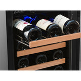 Smith & Hanks 15 Inch Built-In/Freestanding Dual Zone Wine Fridge with Stainless Steel Door Trim