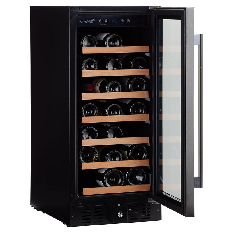 Smith & Hanks 15 Inch Under Counter Wine Cooler with UV Protected Glass Door and 34 Bottle Capacity