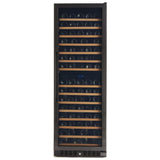 Smith & Hanks 166 Bottle Black Stainless Dual Zone Built-in/Free-standing Wine Refrigerator