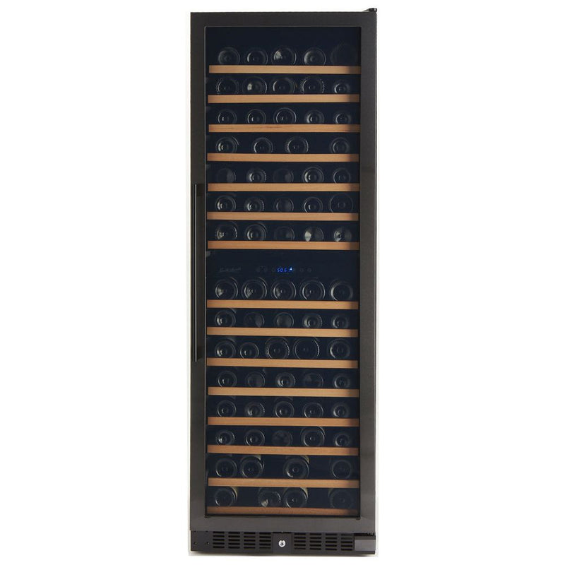 Smith & Hanks 166 Bottle Black Stainless Dual Zone Built-in/Free-standing Wine Refrigerator