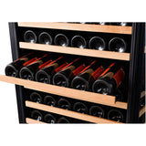 Smith & Hanks 166-Bottle Built-In/Freestanding Dual Zone Wine Cooler with Smoked Back Glass SD 166