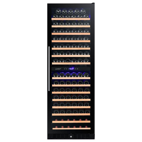 Smith & Hanks 166-Bottle Built-In/Freestanding Dual Zone Wine Cooler with Smoked Back Glass SD 166