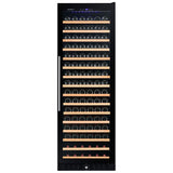 Smith & Hanks 24 166 Bottle Black Glass Built-In/Freestanding Wine Refrigerator with UV-Protected Glass Door