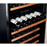 Smith & Hanks 24 166 Bottle Stainless Steel Built-In/Freestanding Dual Zone Wine Refrigerator