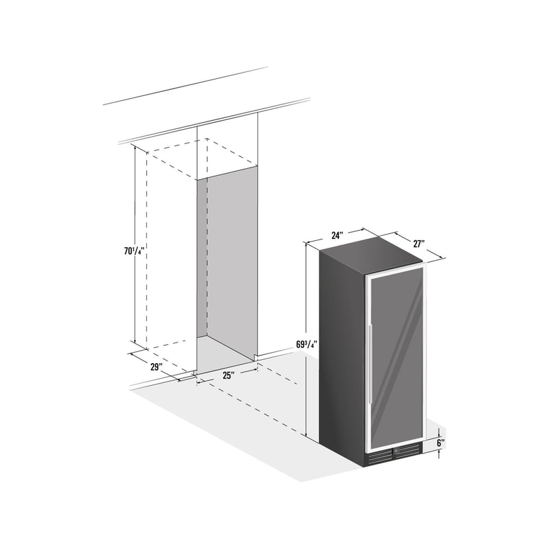 Smith & Hanks 24 166 Bottle Stainless Steel Built-In/Freestanding Dual Zone Wine Refrigerator