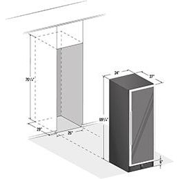 Smith & Hanks 24 166 Bottle Stainless Steel Built-In/Freestanding Dual Zone Wine Refrigerator