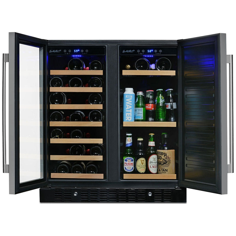 Smith & Hanks 24 Built-In Dual Zone Wine and Beverage Center with Locking Door