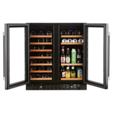 Smith & Hanks 24 Built-In/Freestanding Wine & Beverage Cooler with Dual Temperature Zones and UV Protection SHWB-34