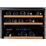 Smith & Hanks 24 Dual Zone Built-In Under Counter Wine Cooler with Whisper Quiet Operation and UV Protection